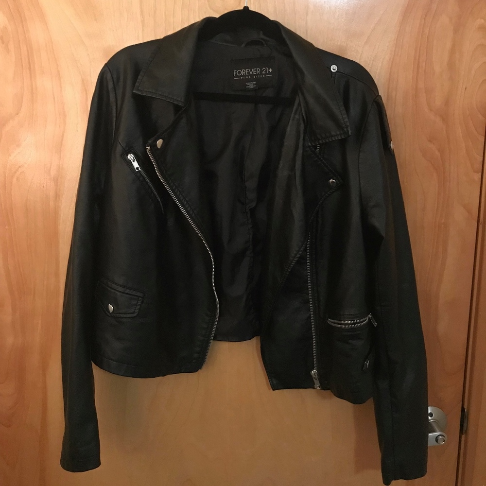 Plus Size leather Jacket